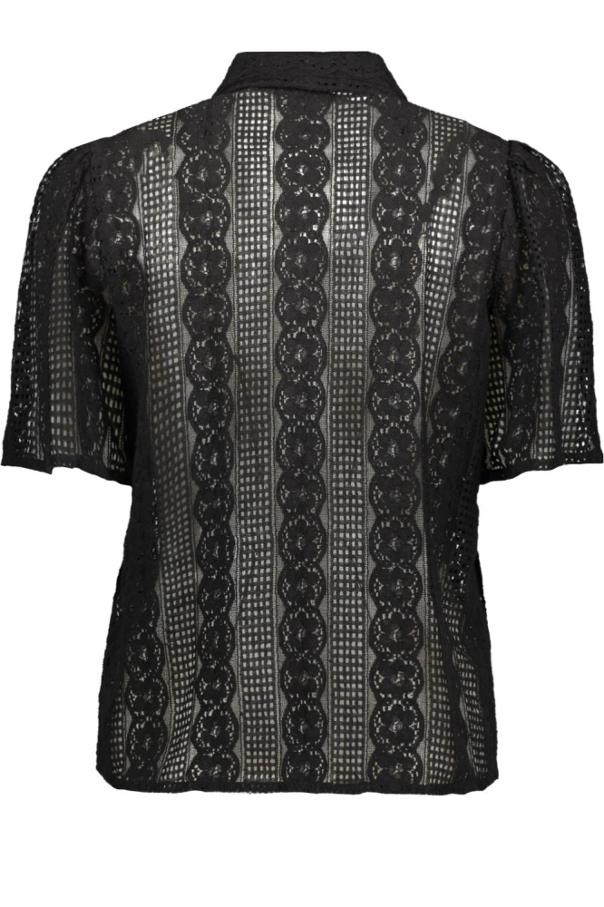 VMDELSIE S/S LACE SHIRT WVN BTQ 10329158 BLACK